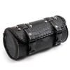 APEBAZY Universal Motorcycle Handlebar Bag Quick Release Crocodile PU Leather