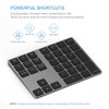 Bluetooth Number Pad, Lekvey Aluminum Rechargeable Wireless Numeric Keypad Slim