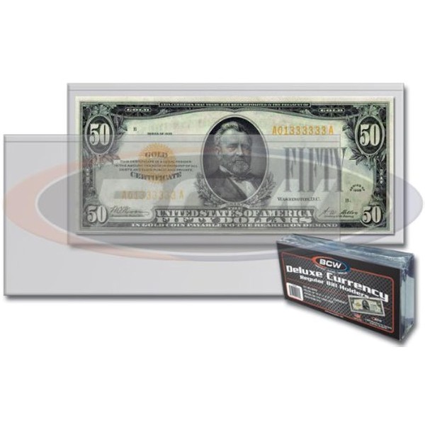 10 Ct. Deluxe Currency Holders DCH-RB for Regular Bills - Semi Rigid