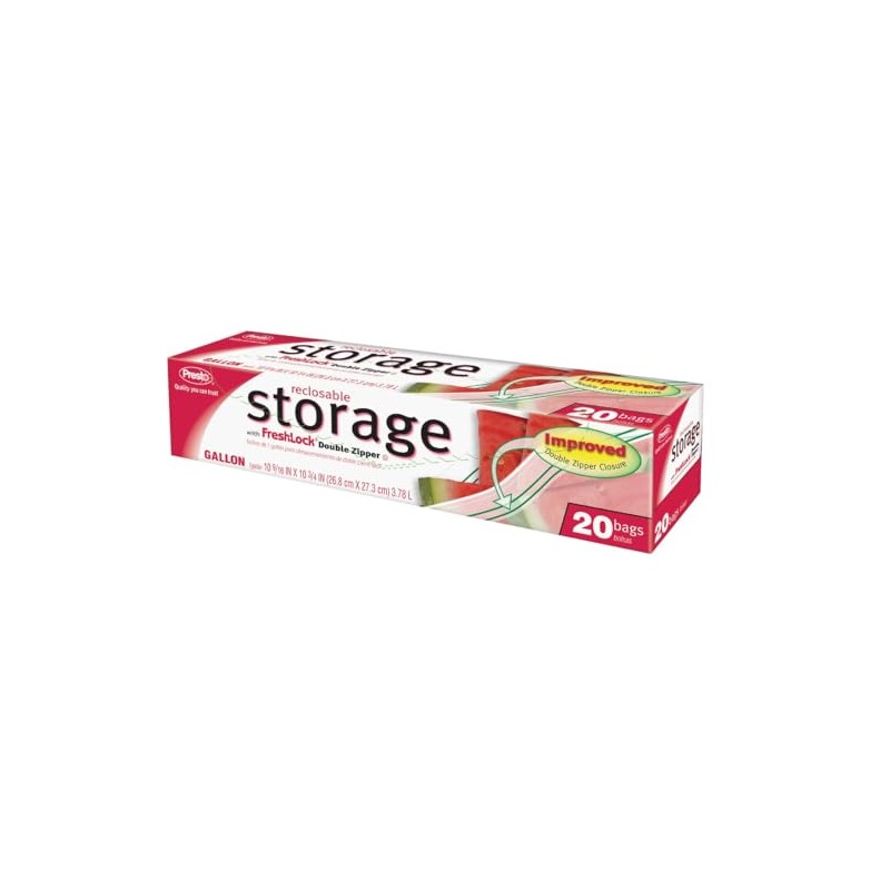Presto 1 Gal. Reclosable Food Storage Bag (20 Count) -