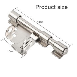Stainless Steel Slide Bolt Latch, Deadbolt Lock with Padlock Hole, Metal Bolt Latch, Sliding Latch Available. Suitable for All Interior Doors, Bathrooms, Gardens, Cupboards, Windows