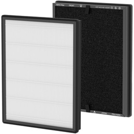 2 Packs HAP602 Replacement Filter Compatible with ECOSELF HAP602/ HAP602WF Air Cleaner Purifier, 3-in-1 Filtration of H13 True HEPA, Pre-Filter & Activated Carbon Filter