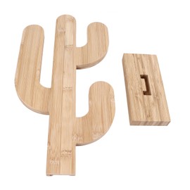 Wooden Coffee Capsule Holder Removable Coffee Pod Holder Cactus Shape Coffee Capsule Organizer