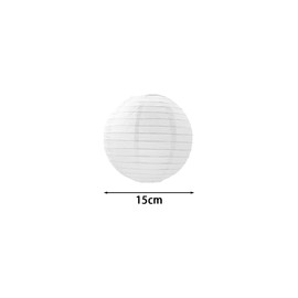 Lanito Paper Lanterns, White Obon Lanterns, Round Plain, Paper Lanterns, Set of 10, Lanterns, Decorations, Paper Lanterns, Bon Festivals, New Year Decorations, Taverns, Birthdays, Weddings, Stalls, DIY Paintings, Decoration (5.9 inches (15 cm)