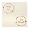 Wedding Napkins Just Married Geo Hearts Cream / Copper 33