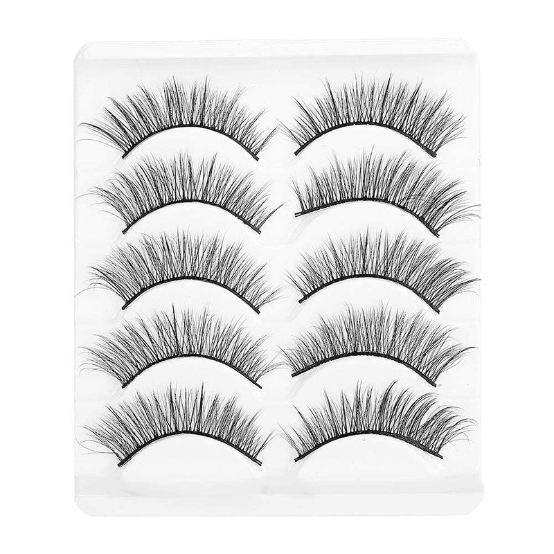 Pestañas Falsas De 5 Pares, Reutilizable Injerto Tridimensional De Extensión