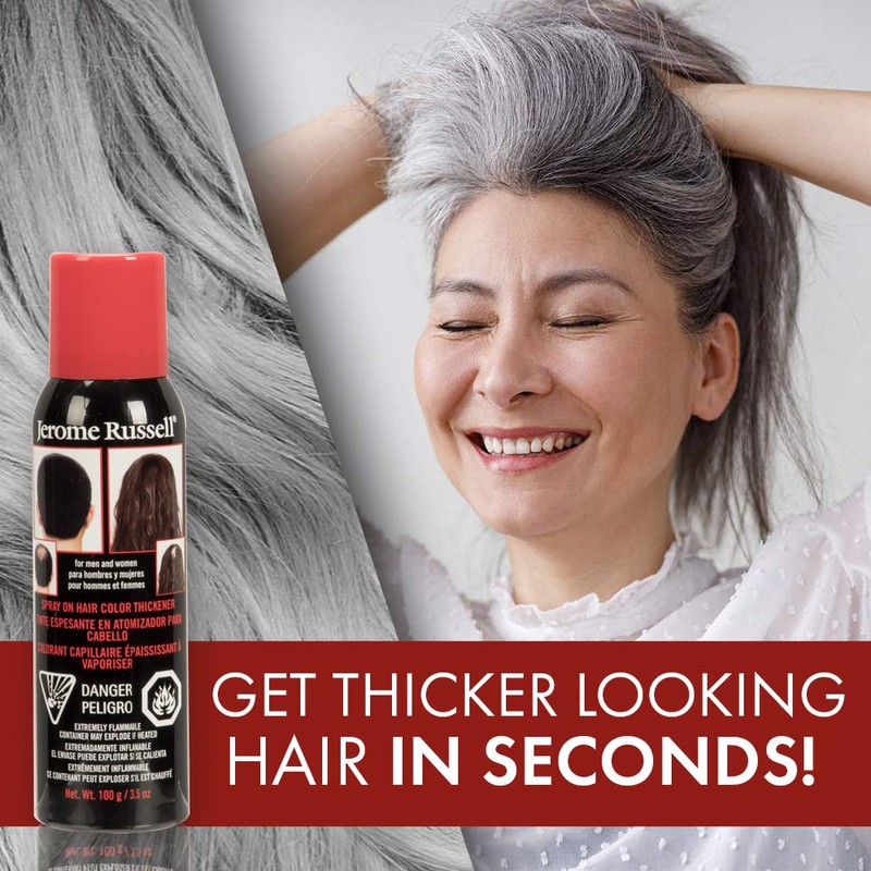 Jerome Russell Hair Color Thickener For Thinning Hair, Silver/Gray, 140