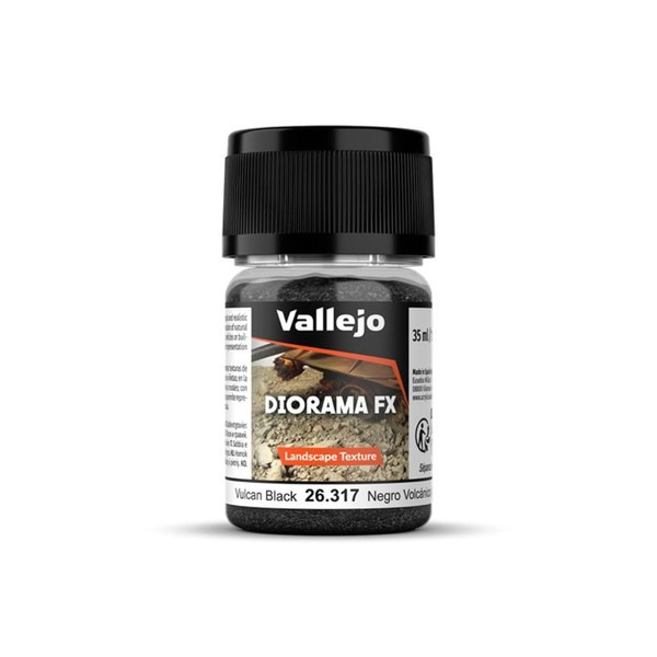 Vallejo AV Diorama FX Landscape Structures Vulcan Black 0.1-2mm 35ml