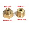 Brass Tap Adapter, Pipe Fitting Converter EU G1/2 Thread to