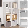 NewBeth 4 Cube Storage Organizer, 4 Tier Cube Low Bookcase