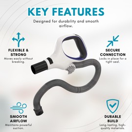 Selgo Upgraded OEM Hose Handle for NV500, NV501, NV502, NV503, NV504, UV560, and UV561 Models - Shark Rotator Lift-Away Accessories - Upright Replacement Vacuum Handle (Blue)