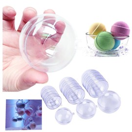 Bath Bomb Mold, Windspeed DIY Clear Hemisphere Ball Mold for Wedding Party Christmas Ball Ornaments Decor Gift - 3 Size/15 Set/30 Piece