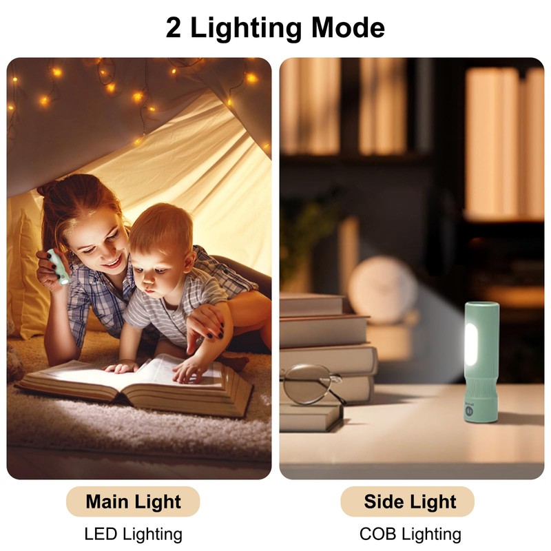 KAILEDI Mini Flashlight, 4 Pack Led Rechargeable Flashlights High Lumens
