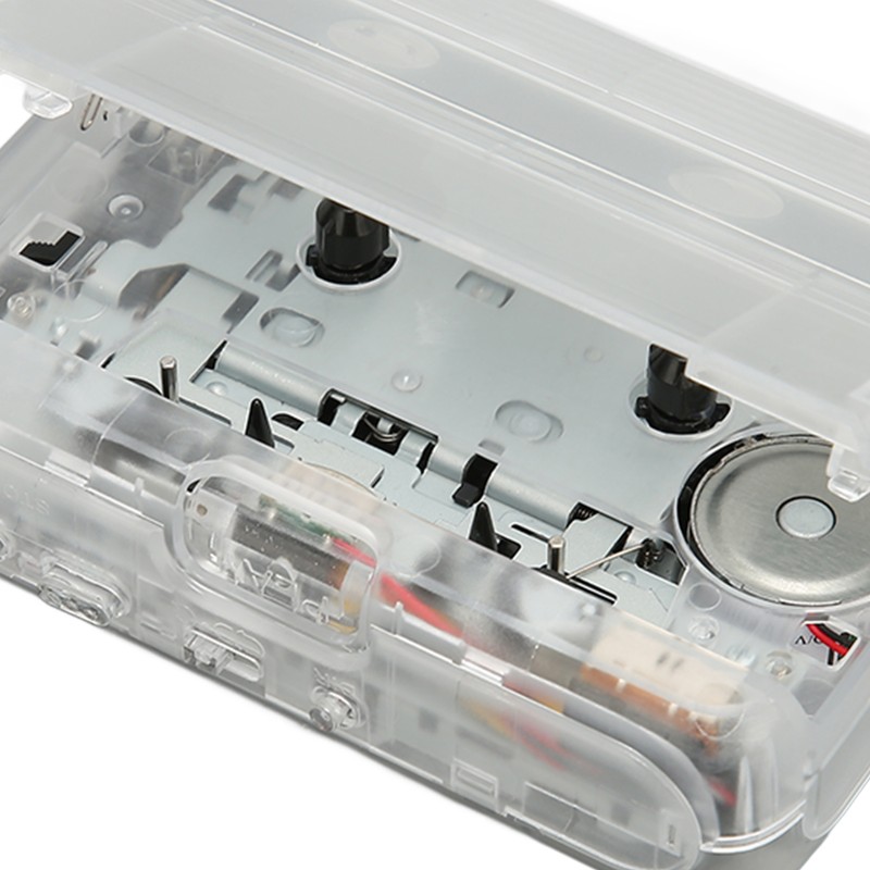 Cassette to MP3 Converter Multifunction Auto Reverse Transparent Retro Portable
