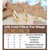 ADRAMATA Toe Rings for Women Gold Trendy 14K Gold Filled