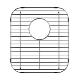 Sink Bottom Grid Kitchen Universal Sink Grate, 304 Stainless Steel Sink Rack Protector with Rear Drain 13.2" X 11.6"