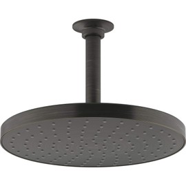 KOHLER 76465-G-2BZ Awaken 10 Inch Single-Function Rain Shower Head, 10" Fixed Round Rainfall Showerhead, 1.75 GPM, Oil-Rubbed Bronze