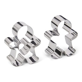 patisse, 13994 Set of 2 Gingerman with Heart Cookie Cutters 7 x 6 x 2.5 cm Stainless Steel