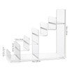 MUCKLILY Acrylic Display Stand Clear Riser Display Shelf 6 Tier