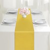 6PCS Gold Satin Table Runner 12 x 108 Inch Satin