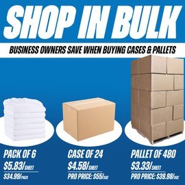 Arkwright Bulk Twin Fitted Sheets - Case of 24 - Soft Brushed Microfiber Hypoallergenic Bottom Sheet Only with Deep Pocket, Bedding Essentials for Hosts and Hotels, White