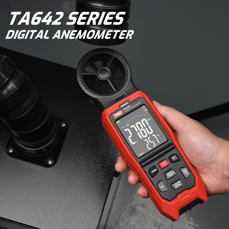 TASI TA642B Digital Anemometer Handheld Wind Speed Meter Measuring Air