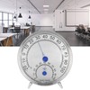Round Thermometer Stainless Steel Waterproof Heat Resistant Thermometer Hygrometer for
