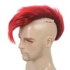 H&Bwig Men's Punk Mohawk Spiky Wig - Red/Black & Multicolor