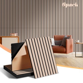 6 Pack Large Acoustical Wall Panels, Sound Proof Panels for Wall, 16 x 12 x 0.4 Inches Self-Adhesive Acoustical Soundproof Panels,Acoustic Treatment for Home Office Recording Studio Camel