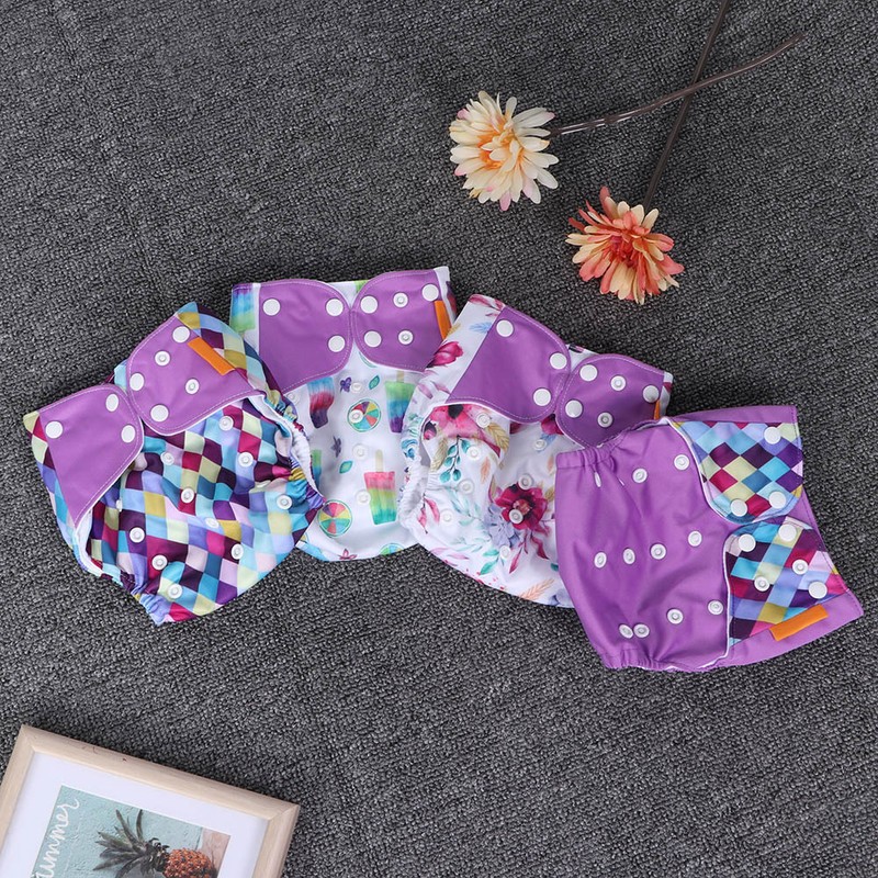 Breathable Soft Waterproof Adjusted Washable Reusable Infant Diaper Pants (Type