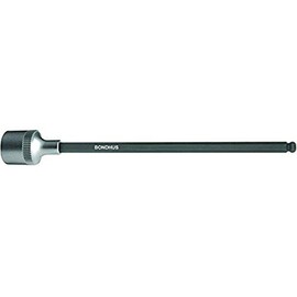 BONDHUS No.43716 Hex Ball Point Socket Bit, 1/2 Inch, Insertion Angle: 0.5 inches (12.7 mm), Total Length: 6.9 inches (175 mm), Bit Total Length: 5.9 inches (150 mm), Black Dyed Processing