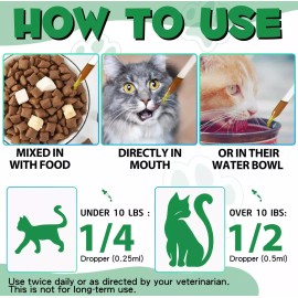 Aromixe Natural DeWormer Drops for Cats – 60 ML with Probiotics for Immunity & Digestion