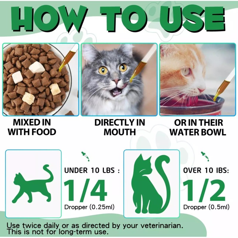 Aromixe Natural DeWormer Drops for Cats – 60 ML with