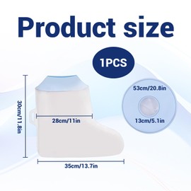 Waterproof Foot Cover for Shower, Waterproof Foot Cast Cover for Shower Ankle, Shower Foot Protector, Foot Protector for Showering, Waterproof Foot Cover, Foot Shower Protector, Shower Sock Waterproof