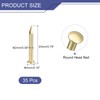 sourcing map 35Pcs Small Tiny Nails 2x20mm(DXL) Tiny Brass Nails