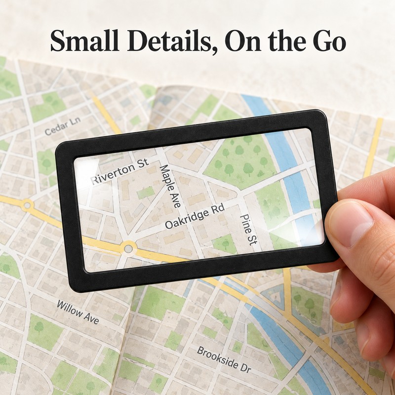 3X Pocket Sheet Magnifier – Ultra-Thin Portable Reading Magnifier for