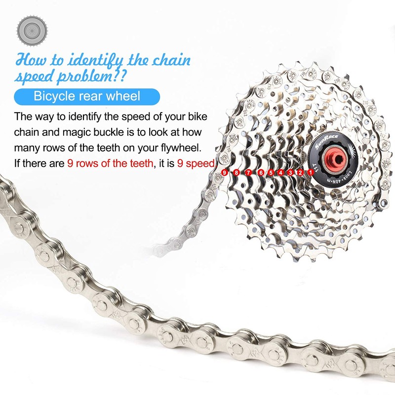 TAGVO 6/7/8 Speed Chain Plating Silver 116 Link with Quick