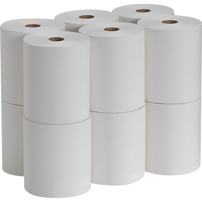 Marathon Dispenser Roll Towels, 12 Count, Non-Perforated, 2-Ply White Paper