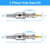 TCT Hole Saw Set, 2-Pack of 1/2" (12mm) Heavy Duty
