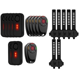 NineLeaf Car Alarm System with Remote –113dB Wireless Anti Theft Device,Security Lights for Cars,7 Sensitivity & 3 Volume,LED,Easy Installation, IP66 Waterproof, Long Battery Life for Cars, Bikes,7PK