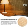PATIKIL 7.5" x 1.3" Wooden Lamp Base, Round Solid Wooden
