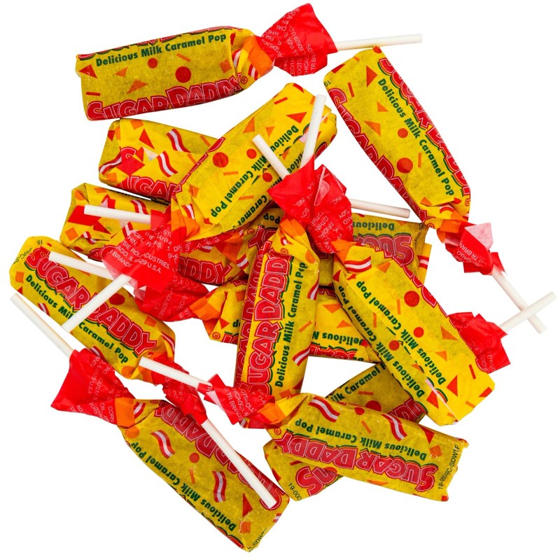 Tootsie/Charms SUGAR DADDY Delicious Milk Caramel Pops, Bulk Fun Size