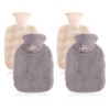 lanzoub Hot Water Bottle, Water Filling, 2 L/Pcs, Large Capacity,
