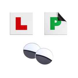 4pcs Car Stickers, Fully Magnetic Red Car L Plates and Green P Plate, l Plates Magnetic, l Plates for Car Magnetic,No Melting No Blow Off Easy to Move Without Scratching Painting Off