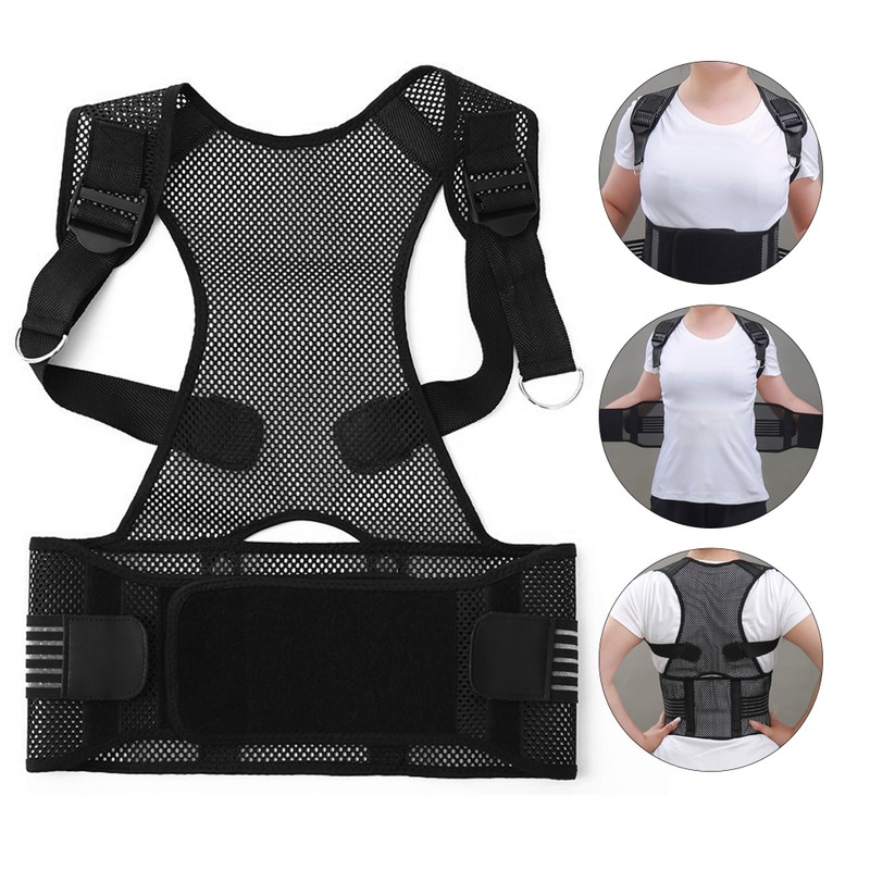 Posture Corrector Thin Mesh Cloth Shoulder Back Waist Wrap Brace