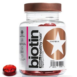 Starpowa Biotin Gummies 10,000mcg High Strength – Vegan Biotin Supplement for Hair Skin & Nails – Beauty Vitamin Gummies for Women & Men – Raspberry, Gluten Free, Keto Friendly, 30 Count