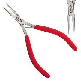 ENZO ENGLAND Micro Snipe Chain Half Round Nose Pliers Smooth Jaws Multi-Function Hand Jewellery Jewelry Making Tools Beading Flat Wire Pliers Stainless Steel
