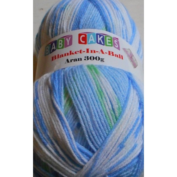 Woolcraft Blanket In A Ball Aran 300g Aran 03 Blue