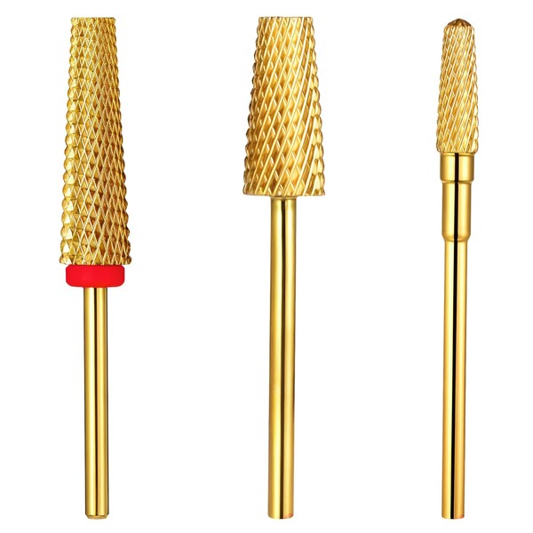 Qianyu 3-Piece Nail Drill Set 5-in-1 Carbide Nail Art Tools
