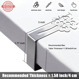 CUNGLIN Tablecloth Clips Stainless Steel Pack of 10 Tablecloth Clips Table Cover Clips for Thick Tables, Garden Table, Restaurant, Family Dining Table Outdoor Tablecloth Clips Table Cloth Clips